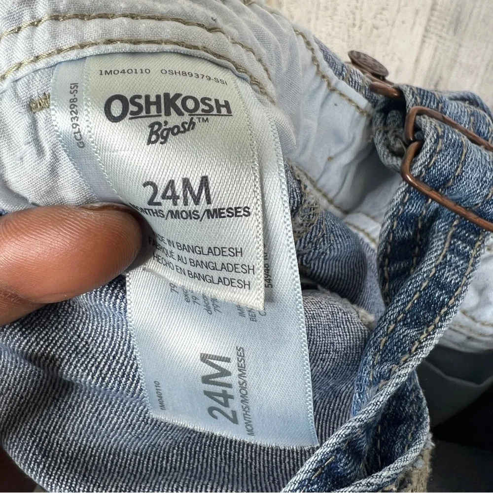 Oshkosh B'gosh Vestbak‎ Toddler 24M Blue Jean Jumpsuit Heart